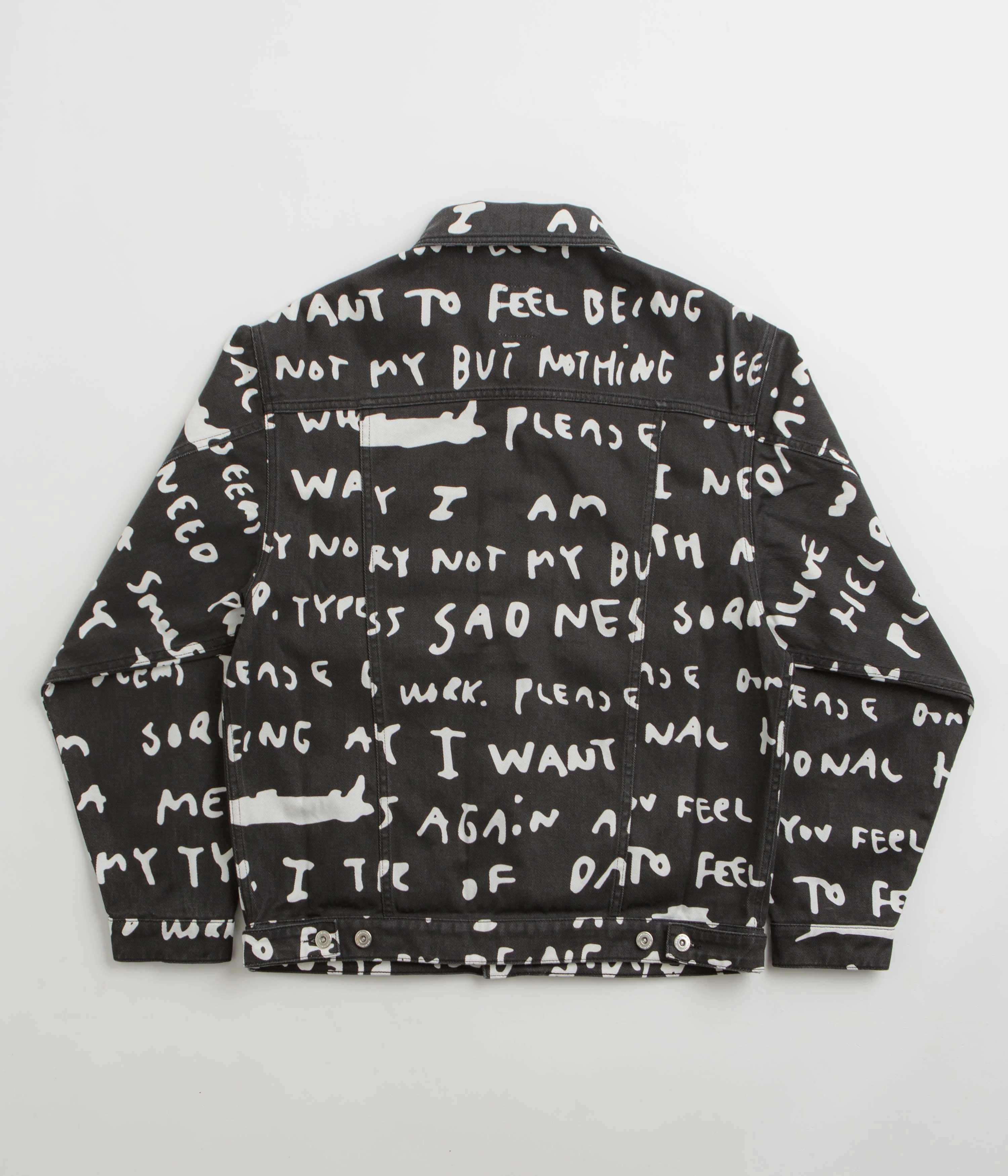 Polar Sad Notes Patrik Jacket - Black / White suitable for city tours Moisture Wicking Lining