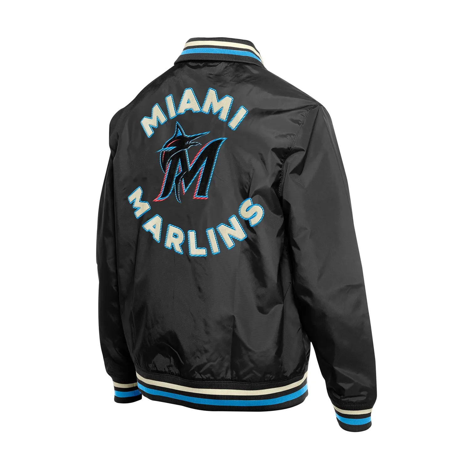 Family Style Glow Core Marlins Snap Front Jacket - Mens