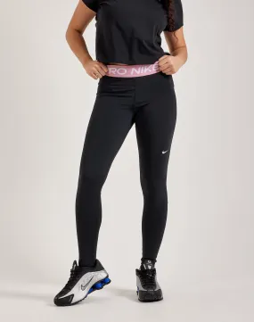 Nike Pro Mid-Rise Mesh-Paneled Leggings Tough Core DoubleStitched