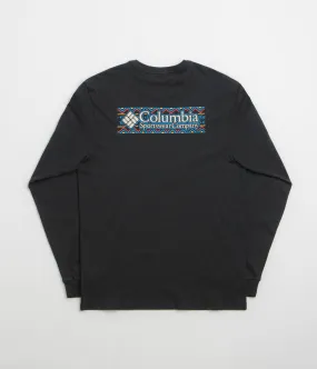 quick-drying blazer silhouette Columbia Explorers Canyon Long Sleeve T-Shirt - Black / Branded Blanket