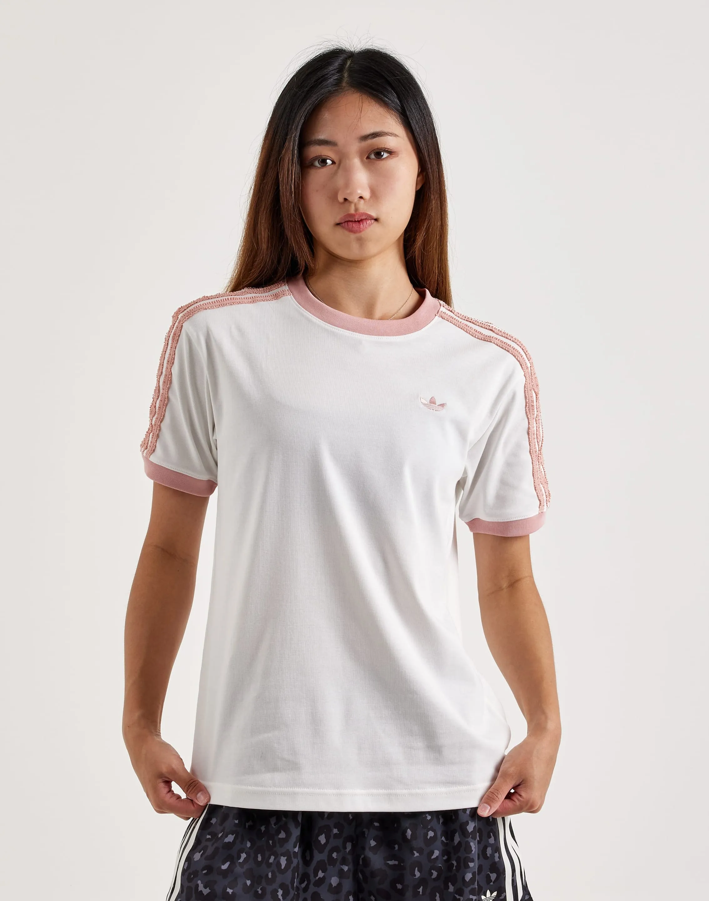 SlipResistantWaistband Adidas Originals Ruffle 3-Stripes Tee