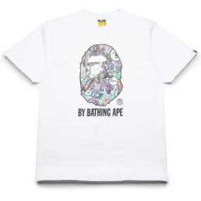 Soft Collar Lining Weekend Look A Bathing Ape Comic Art Tee - White