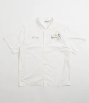 Service Works Light Twill Necessities Short Sleeve Shirt - Off White Tailored Silhouette