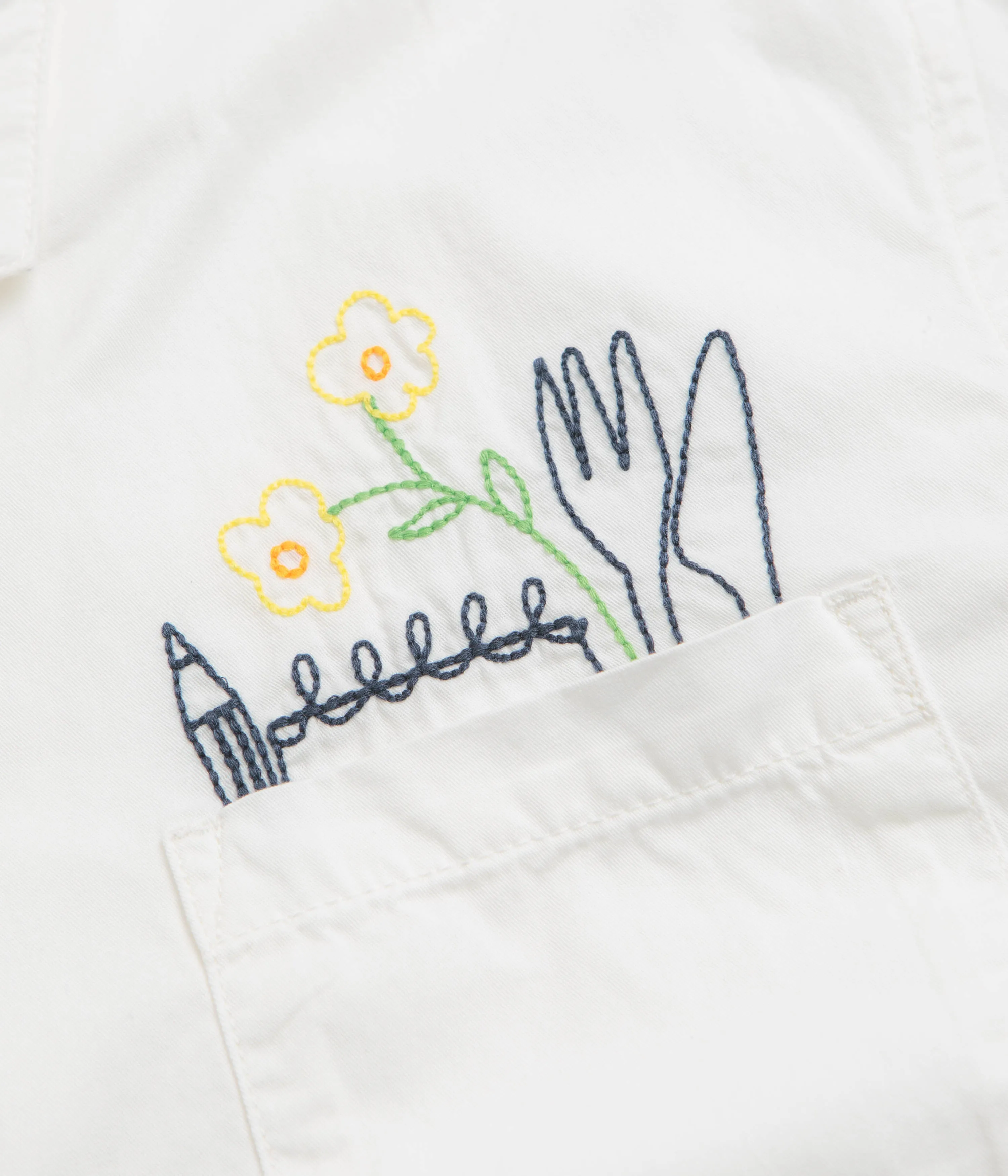 Conference Appropriate Fitted Shape Service Works Light Twill Necessities Short Sleeve Shirt - Off White