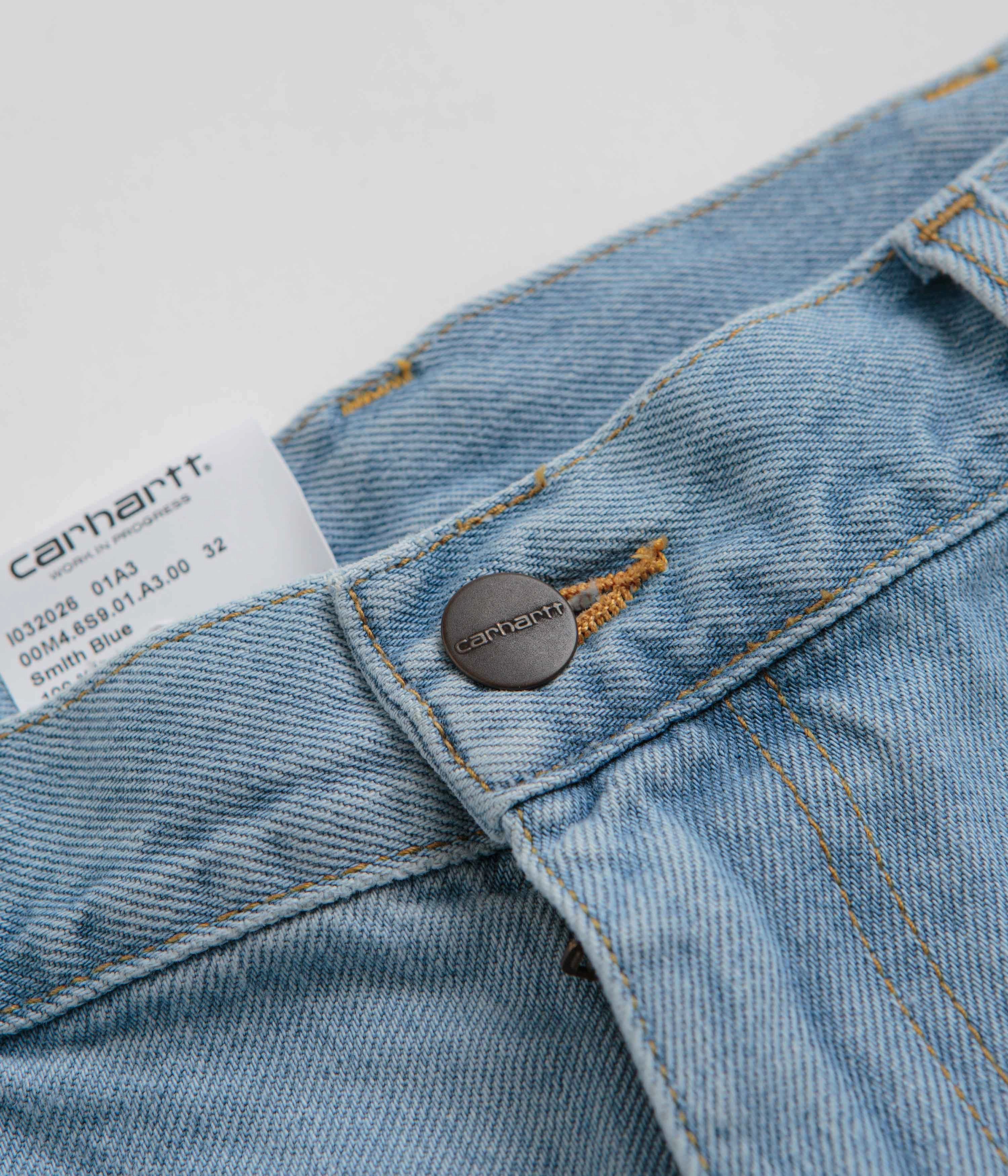 Carhartt Single Knee Shorts - Heavy Stone Bleached Blue Active Wear Shorts