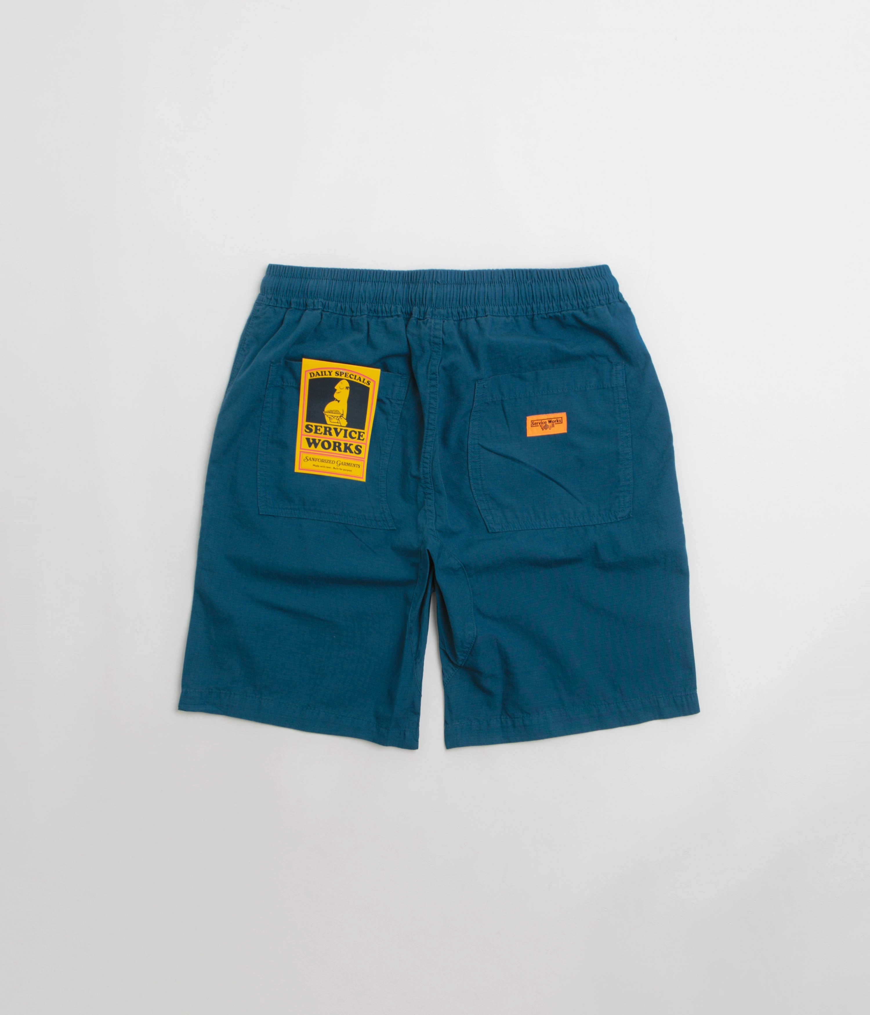 Street Style Lightweight Design Service Works Ripstop Chef Shorts - Ocean