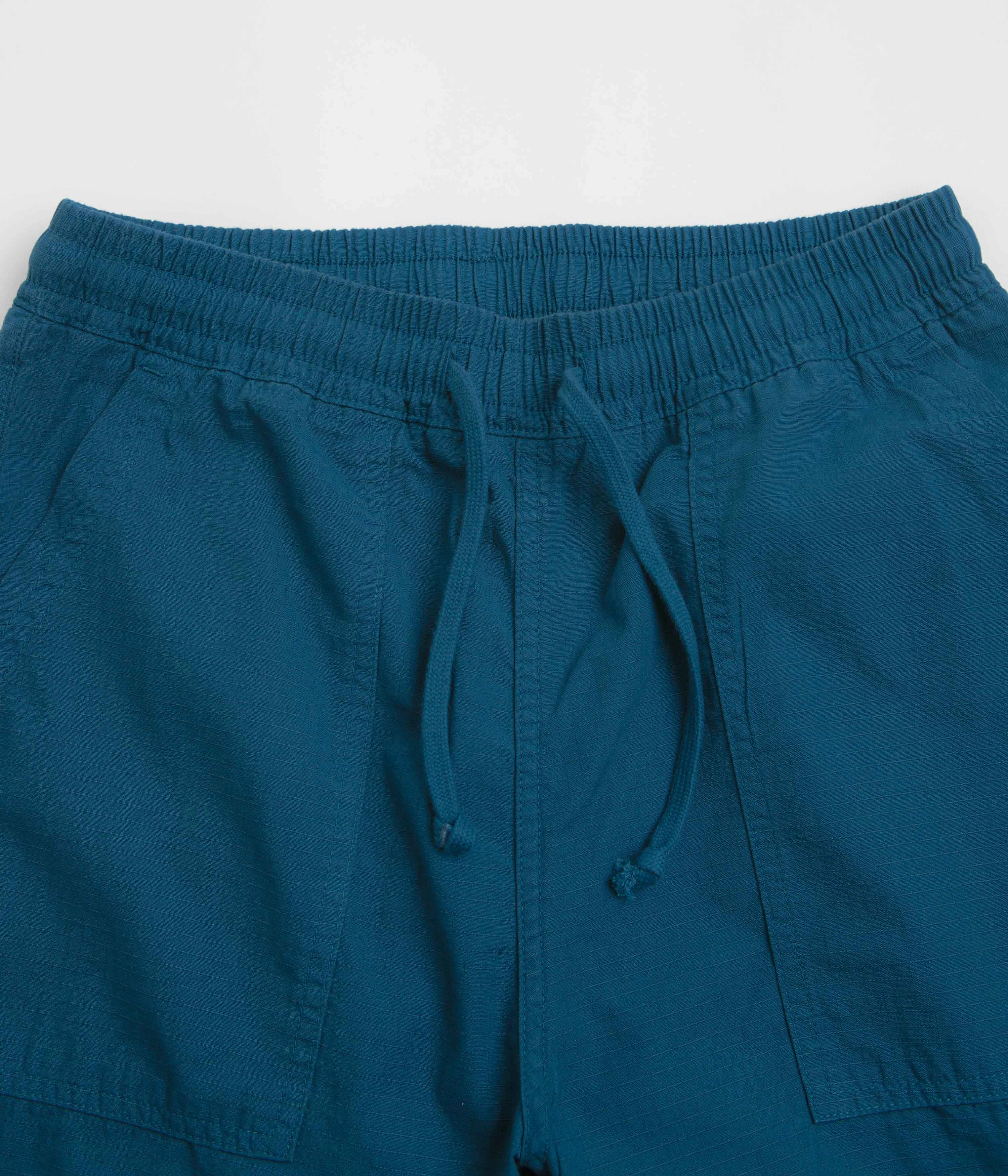 embroidery work Anti Sag Technology Service Works Ripstop Chef Shorts - Ocean