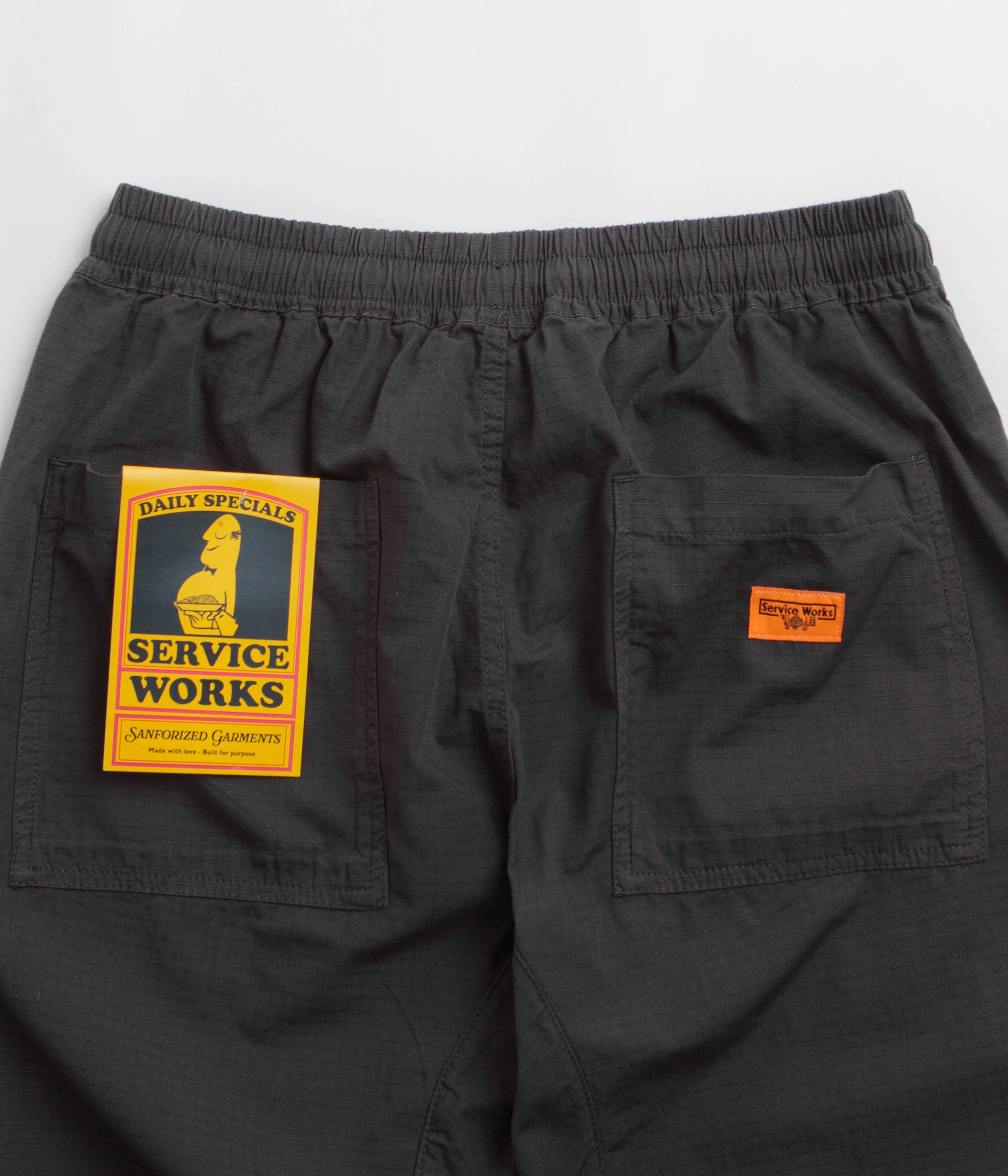 Ultra Soft Blend wrinkle free Service Works Ripstop Chef Pants - Washed Black
