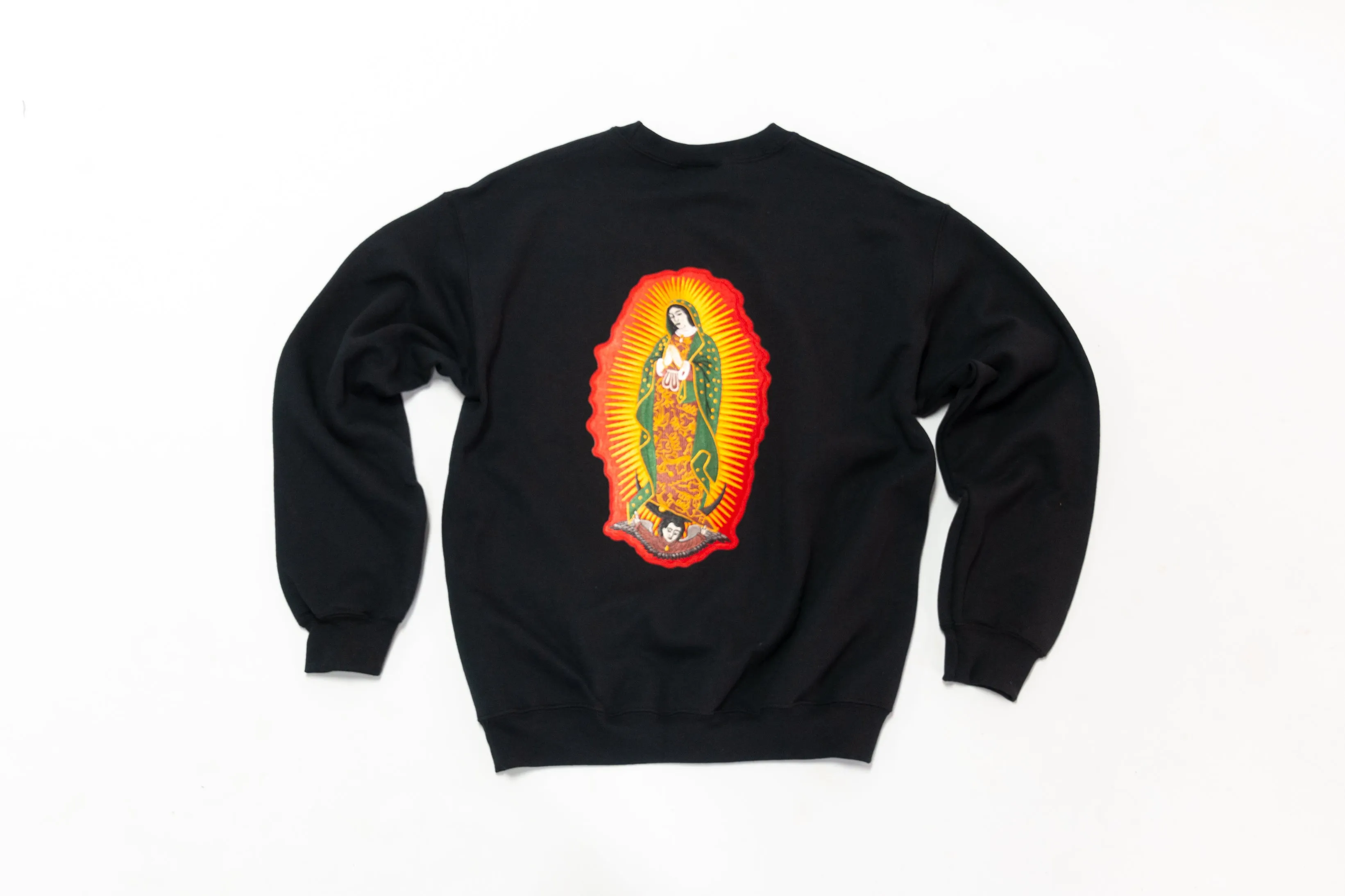 Bueno - Virgin Mary CrewNeck (Black) Travel Light Code Soul