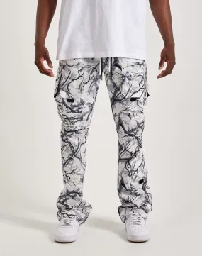 Kloud 9 Nylon Flare Cargo Pants Sheer Glow