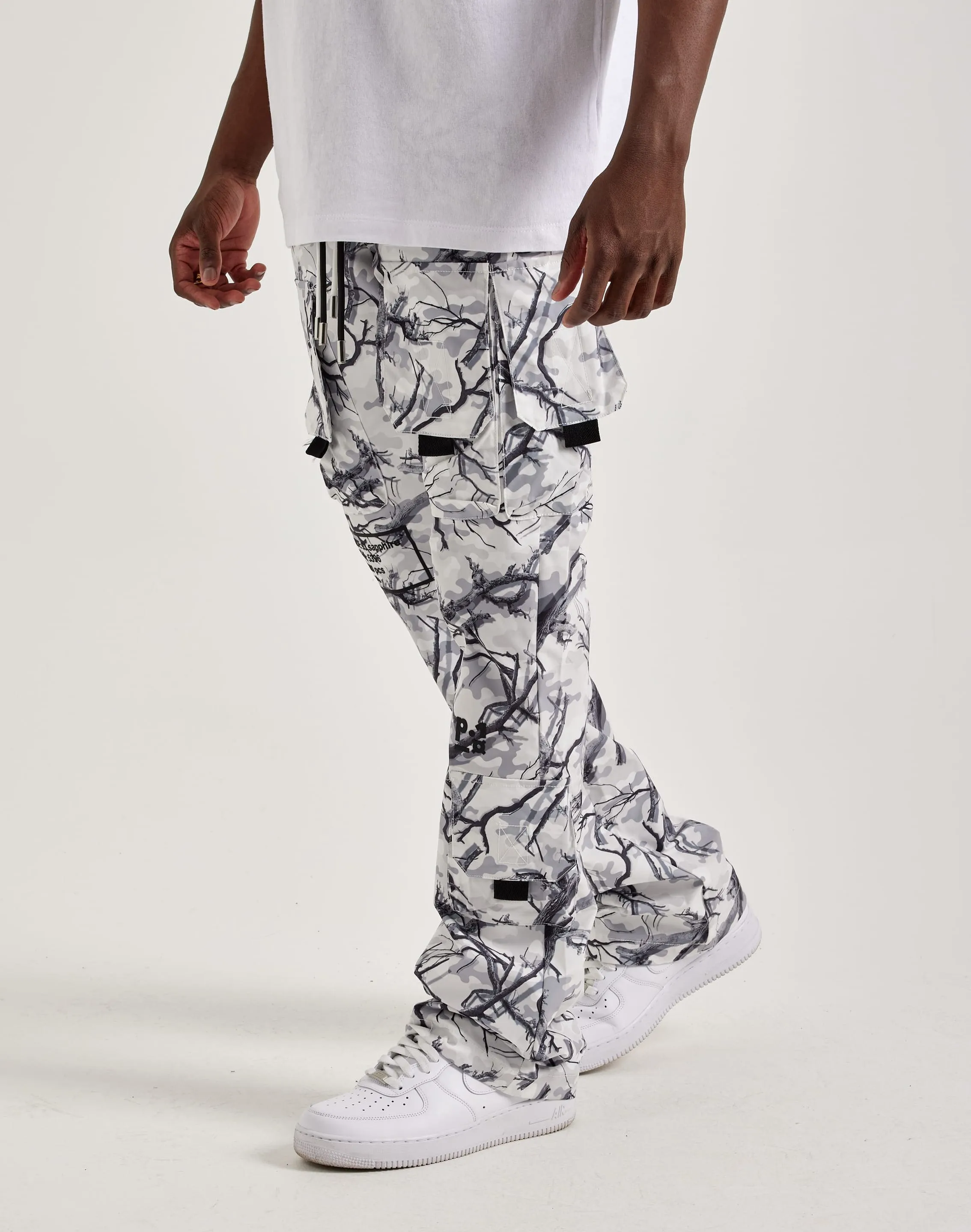 DoubleStitchedSeams ButterySoftTexture Kloud 9 Nylon Flare Cargo Pants
