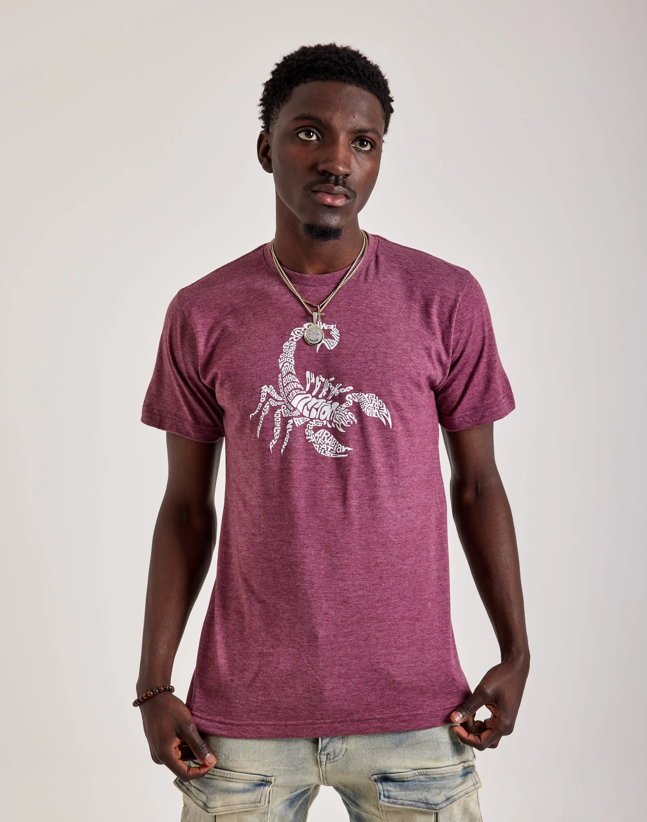 LA Pop Art Word Art Scorpion Tee AbrasiveReinforcedZones