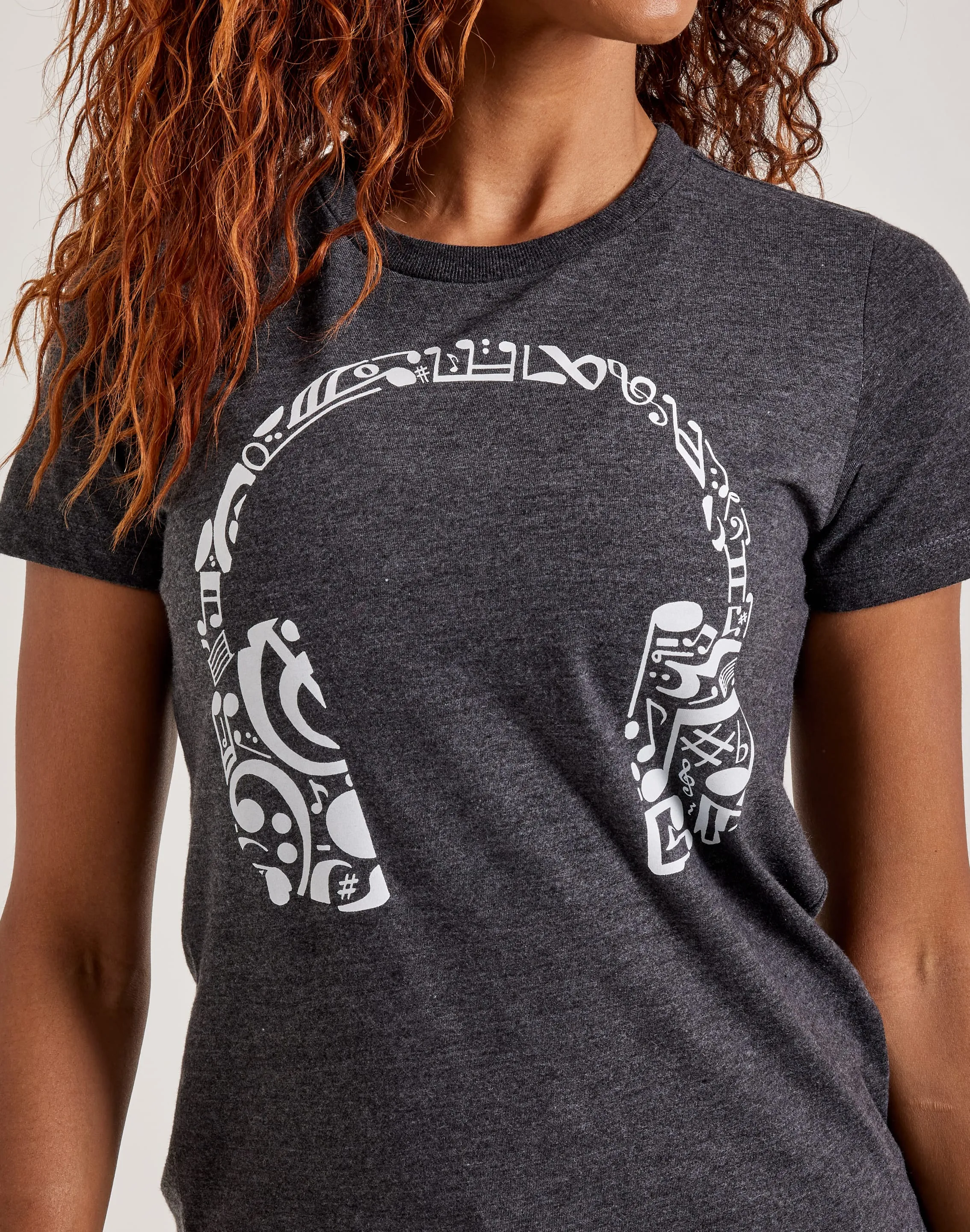 LA Pop Art Music Notes Headphones Tee NonRestrictiveFit