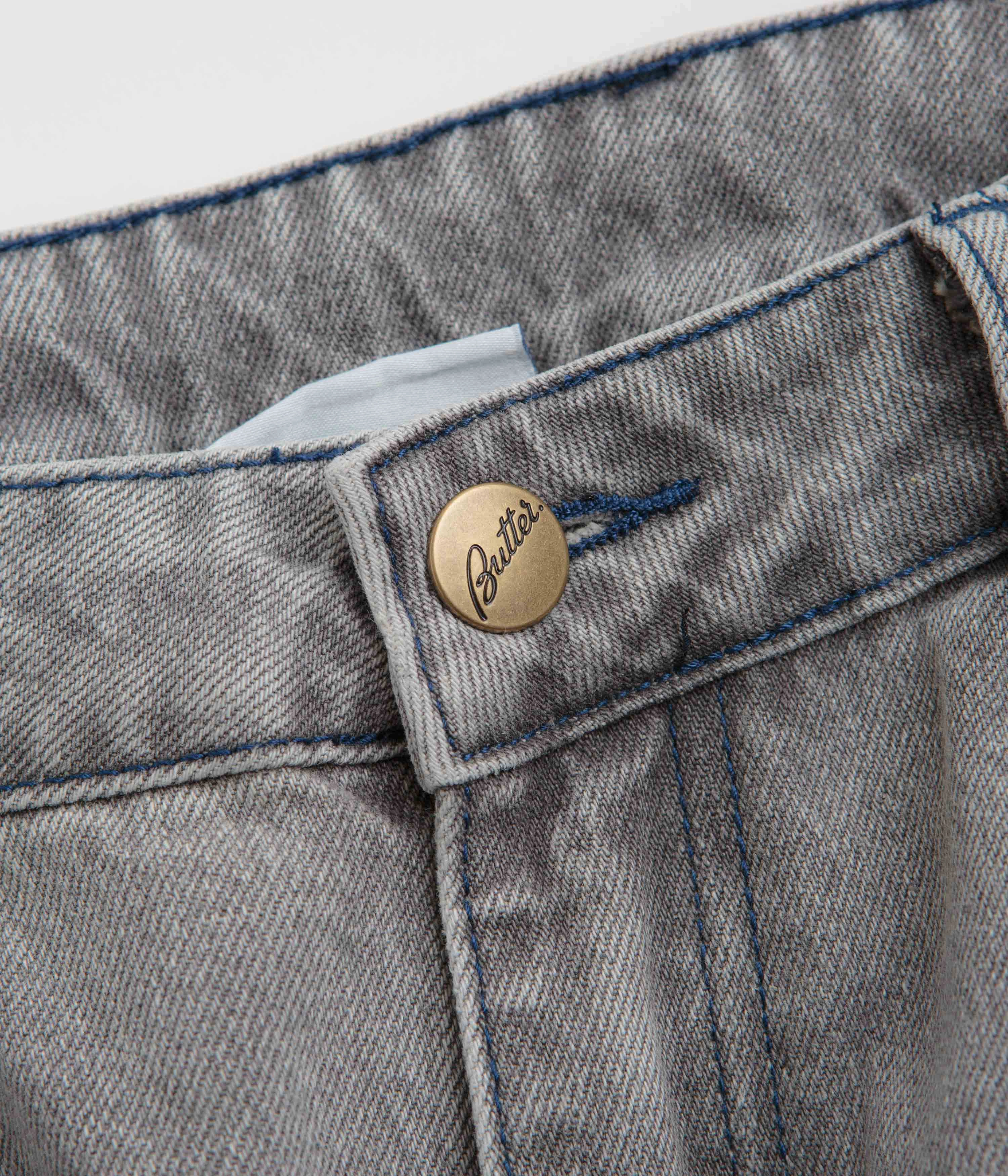 Butter Goods Encounter Jeans - Washed Soft Grey AntiStaticTreatment Moisture Wicking Technology