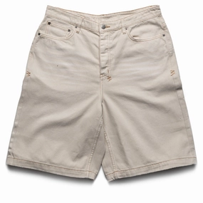 Ksubi Maxx Denim Short - Ivory Sweat Wicking Fabric