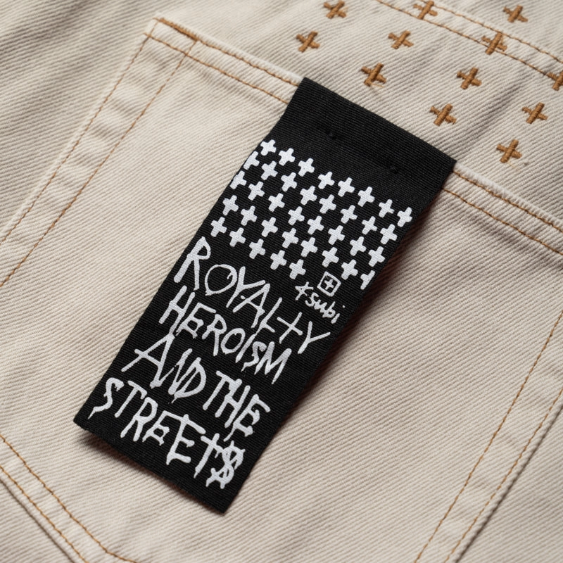 Ksubi Maxx Denim Short - Ivory Effortless Comfort High Elasticity Blend