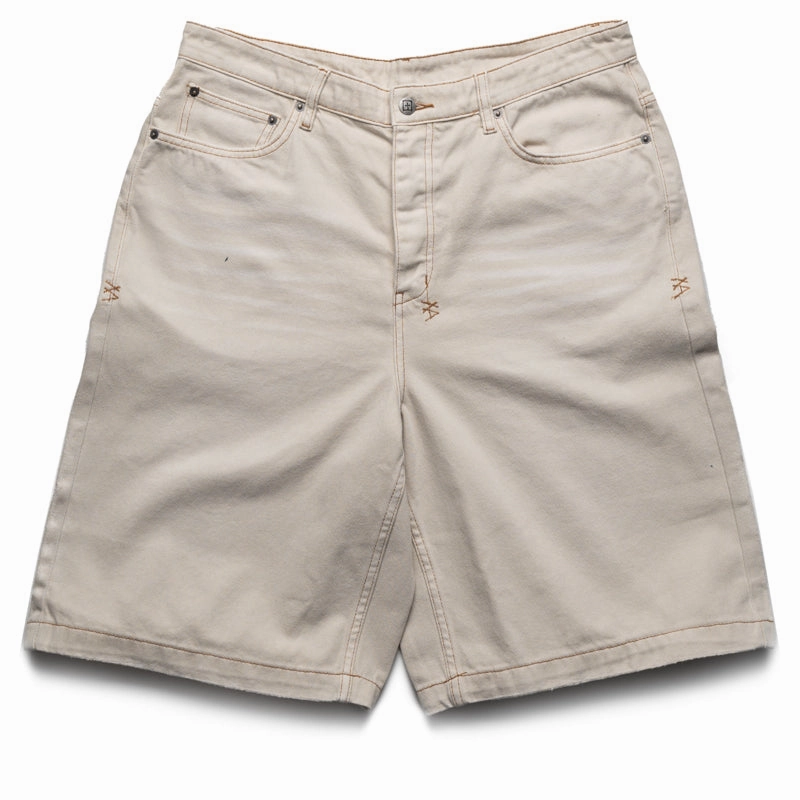 Ksubi Maxx Denim Short - Ivory Sweat Wicking Fabric