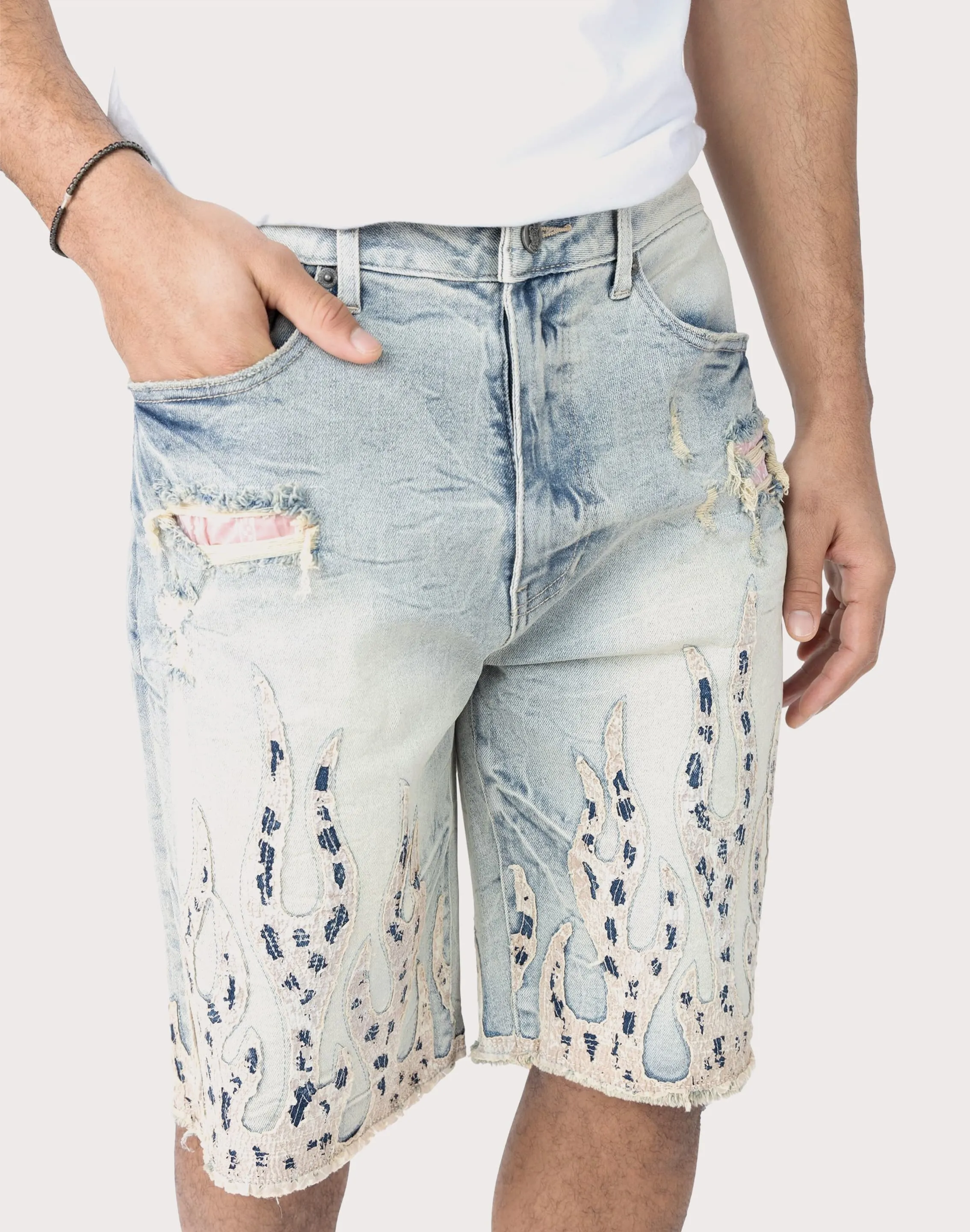 WindproofInterior Grindhouse Fray Flame Shorts