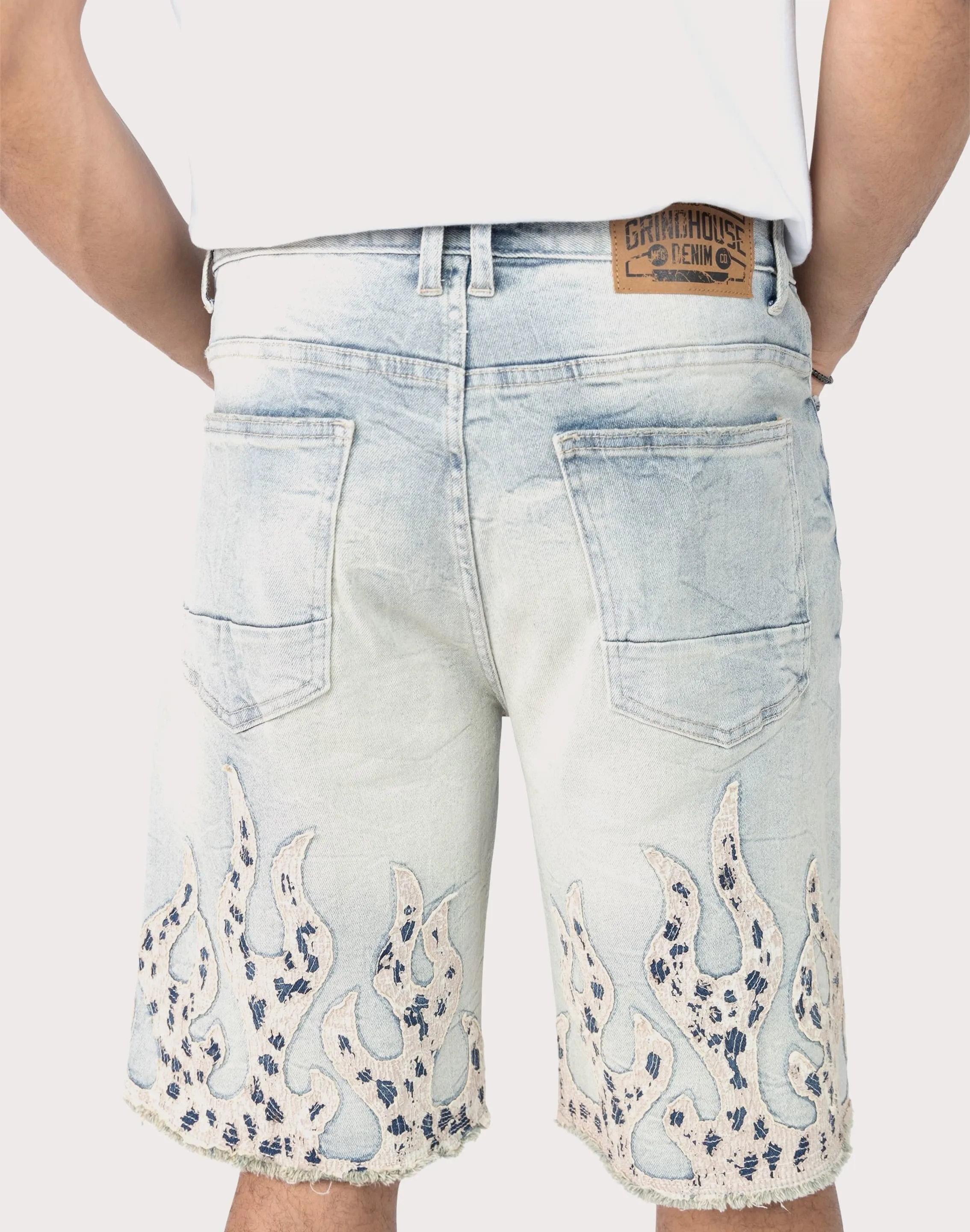 Grindhouse Fray Flame Shorts AbrasionResistantFabric