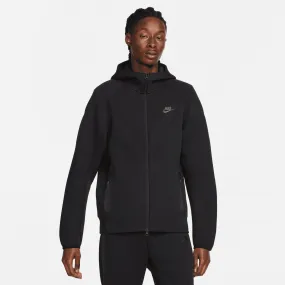 HypoallergenicMaterial MultiPocketDesign TECH FLEECE FULL-ZIP HOODIE - BLACK