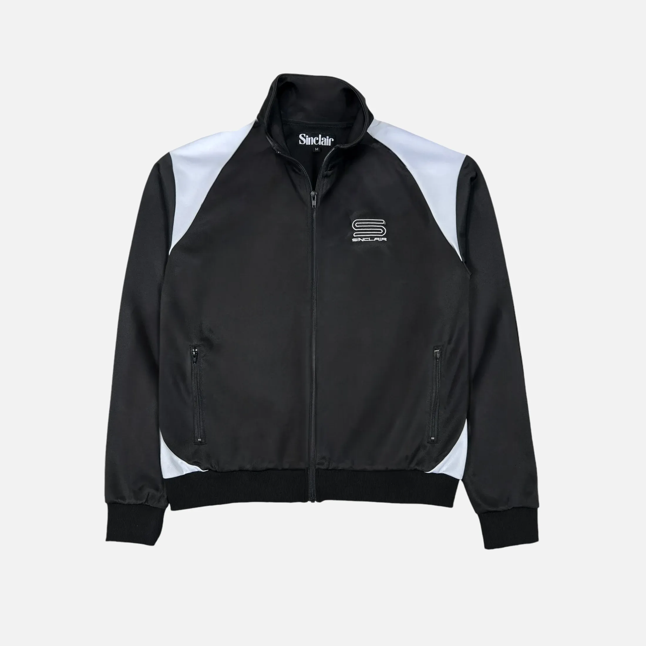 TECH LOGO TRACK JACKET - BLACK / WHITE CompressionEnhanced Star Light