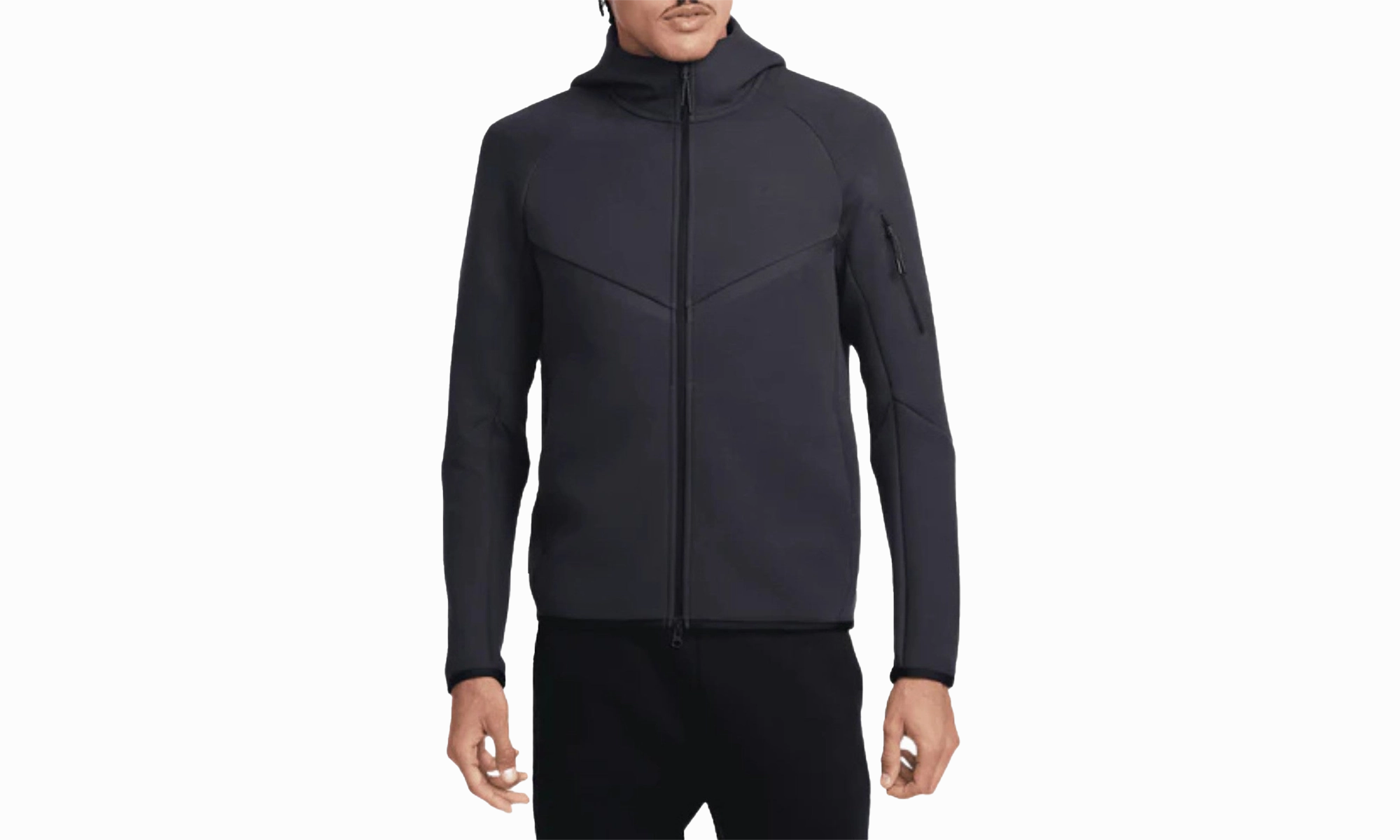 Tech Men's Full-zip Windrunner Hoodie Mens Style "BLACK/ANTHRACITE"