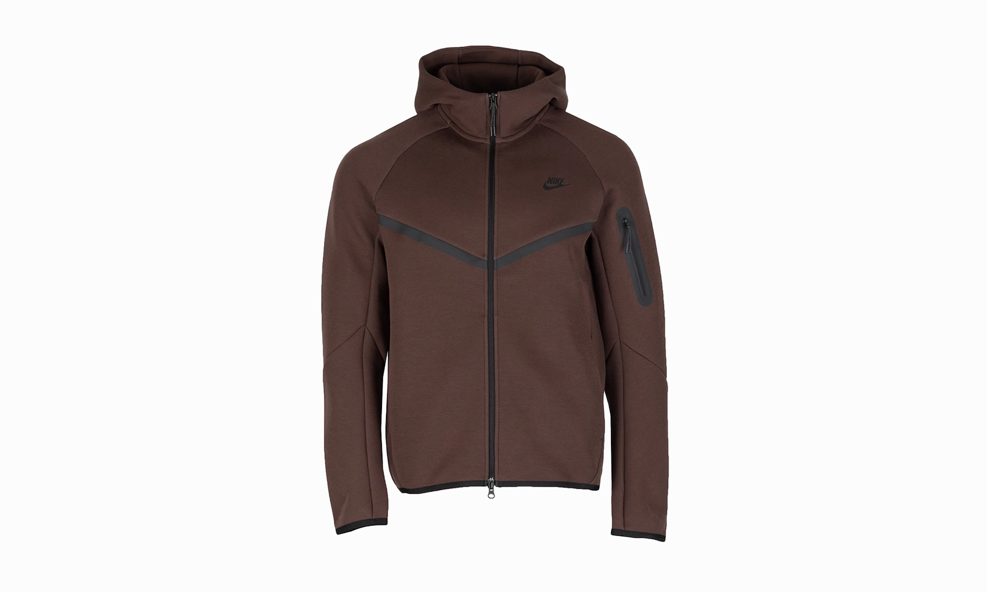 Tech Men's Full-zip Windrunner Hoodie "BROWN"