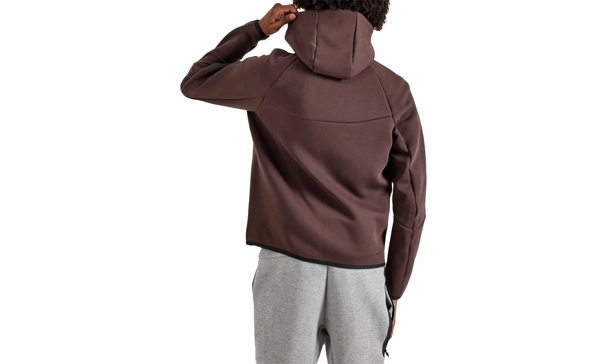 Tech Men's Full-zip Windrunner Hoodie "BROWN"