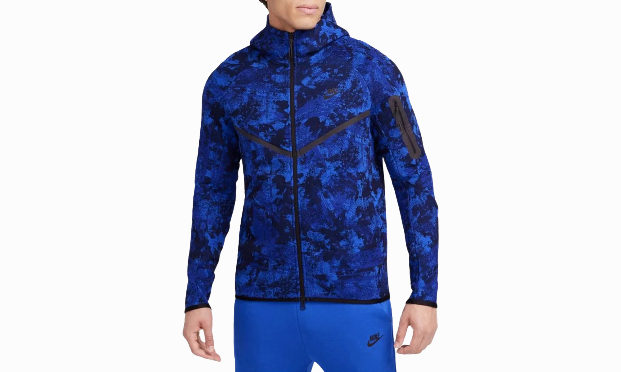 Tech Windrunner Fleece Full-zip Hoodie "Game Royal / Deep Royal Blue"