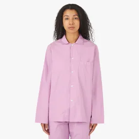 Non Iron Fabric Streamlined Design Tekla Poplin Long Sleeve Shirt / Purple Pink