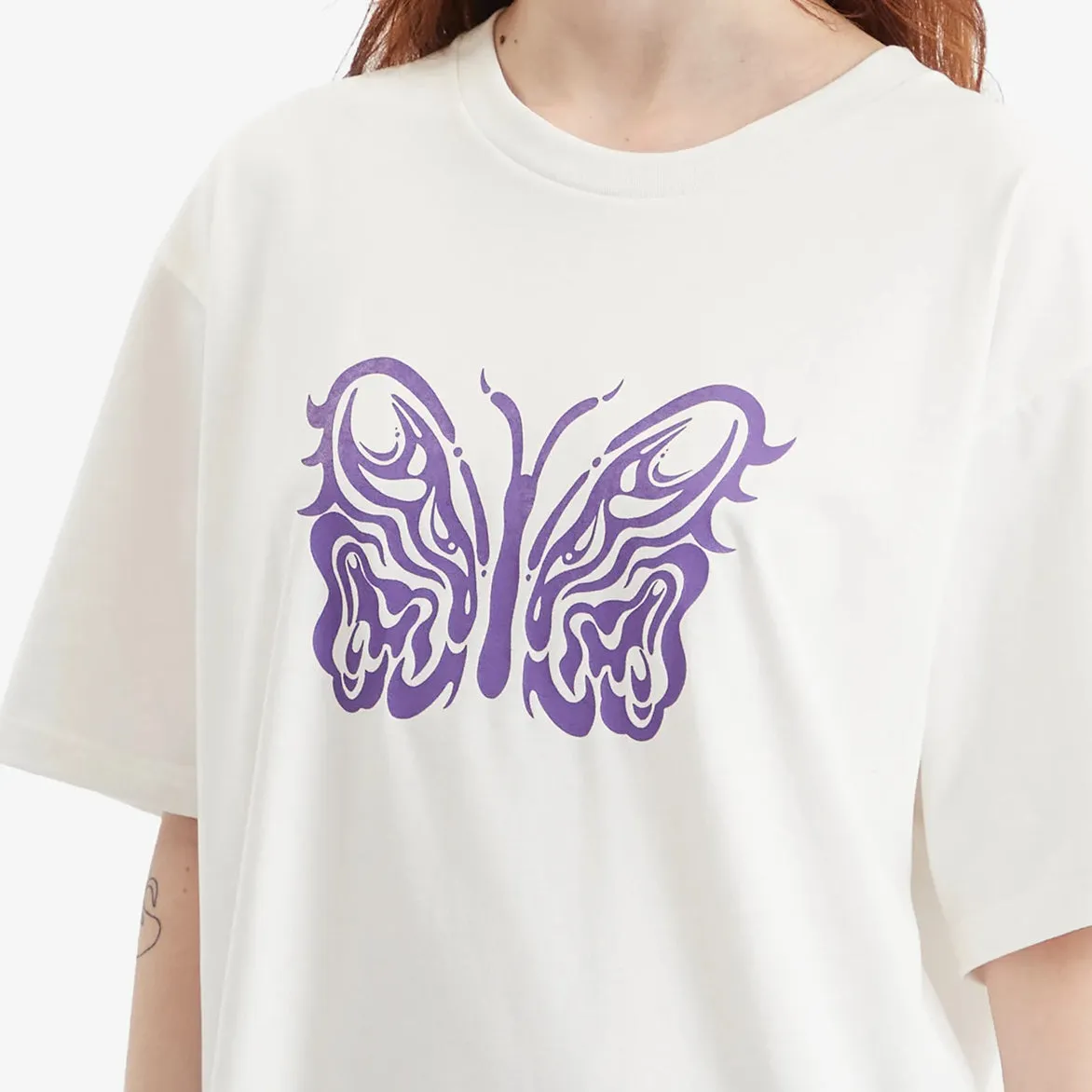 SweatAbsorbingTexture KAE TANAKA X NEEDLES S/S CREW NECK TEE - OFF WHITE