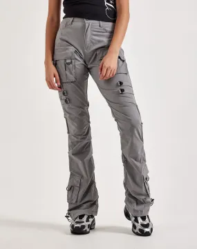Adjustable Fit Regular Fit Smoke Rise High-Rise Nylon Pants