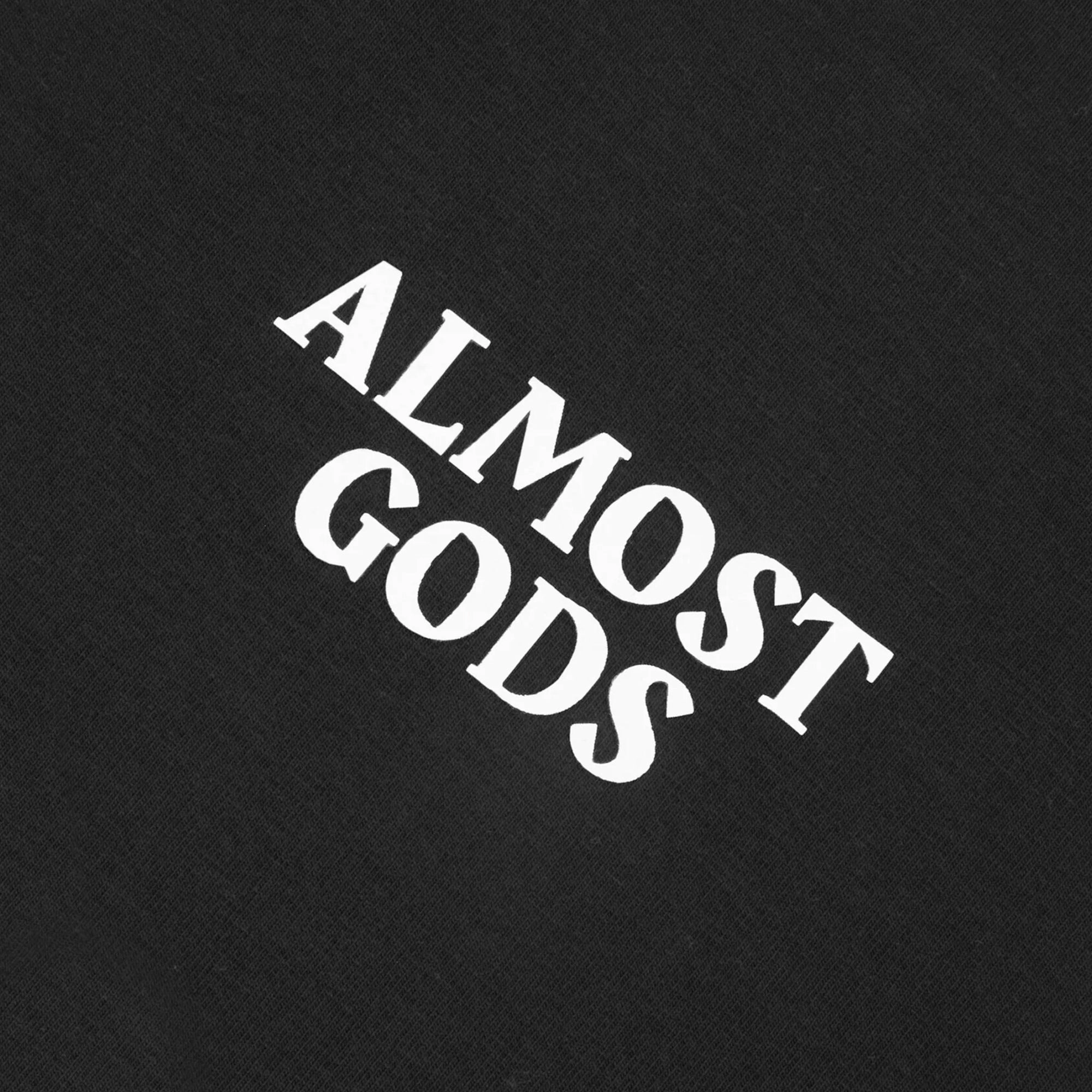 Shimmer Core Reinforced Stitching ALMOST GODS | ALMOST GODS LOGO TEE { BLACK