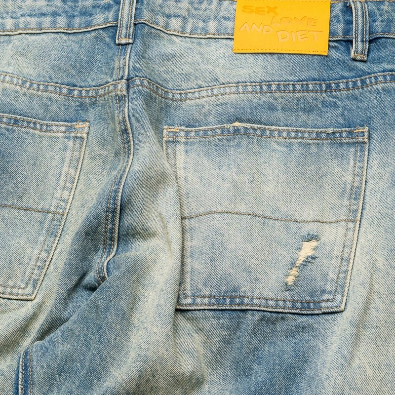 CompactFold Diet Starts Monday Distressed Denim - Washed Indigo