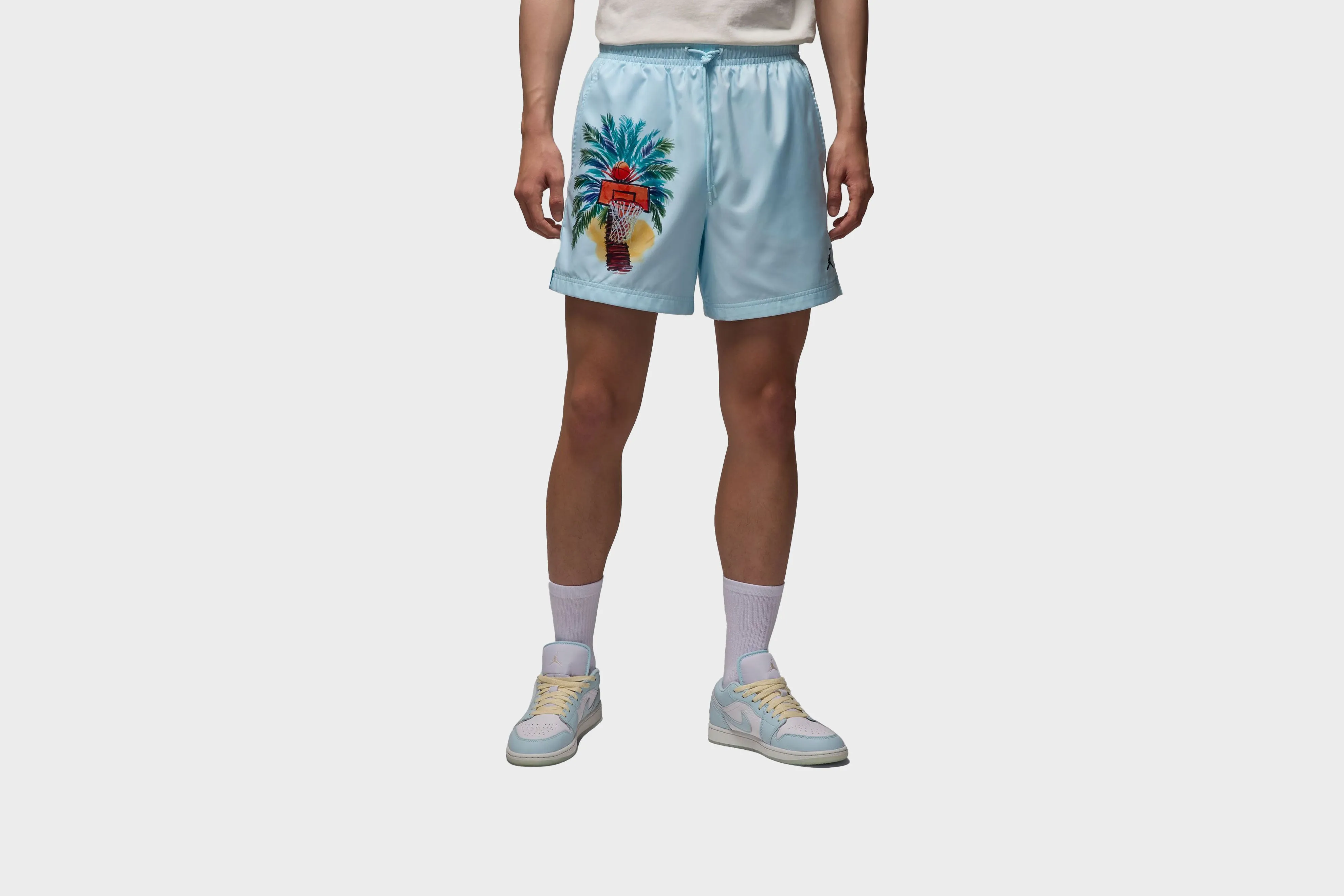 Jordan Essentials Shorts (Glacier Blue/Black) EcoFriendlyDyeProcess clean look