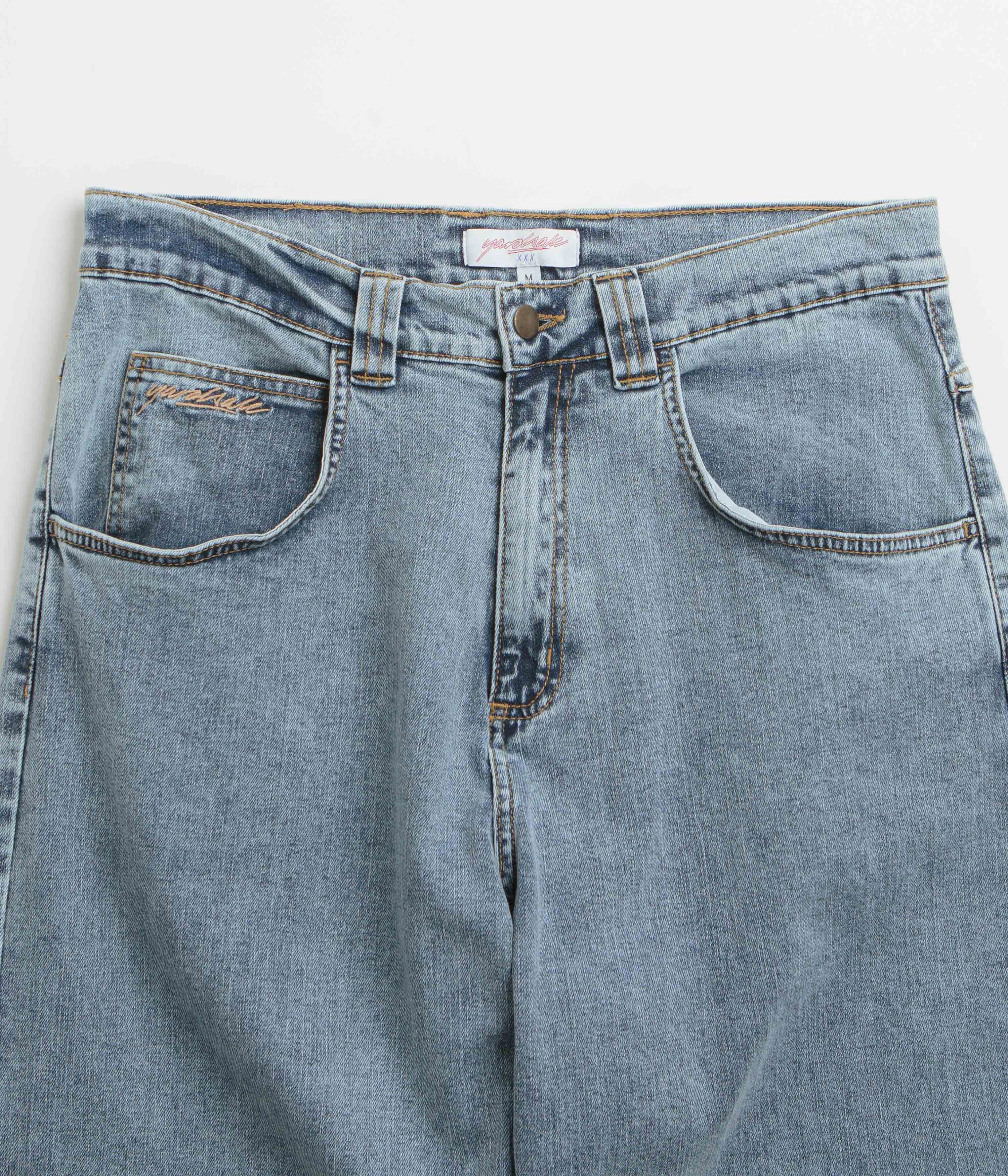 Chic casual Streetwear vibe Yardsale Ivory Slub Jeans - Light Denim
