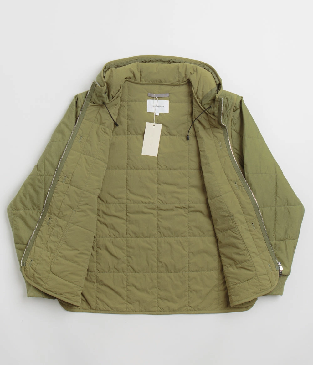 Storm Resistant Closure Norse Projects Military Hooded Liner Jacket - Moss Green