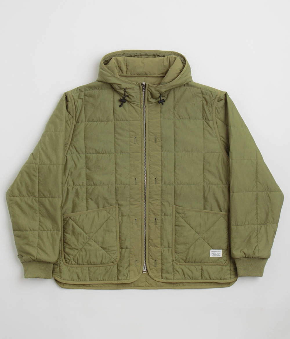 Norse Projects Military Hooded Liner Jacket - Moss Green Sombrero
