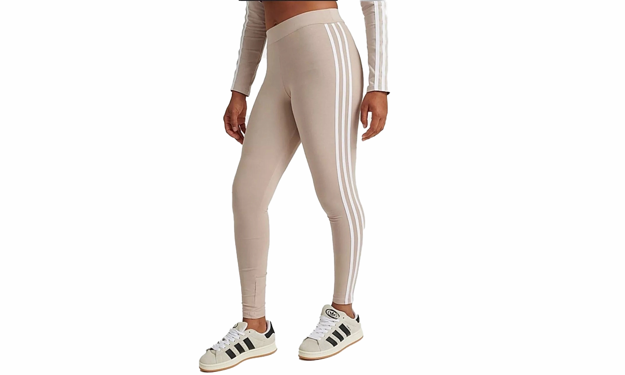 Wo 3 STRIPES TIGHT "Beige" Shine Fit