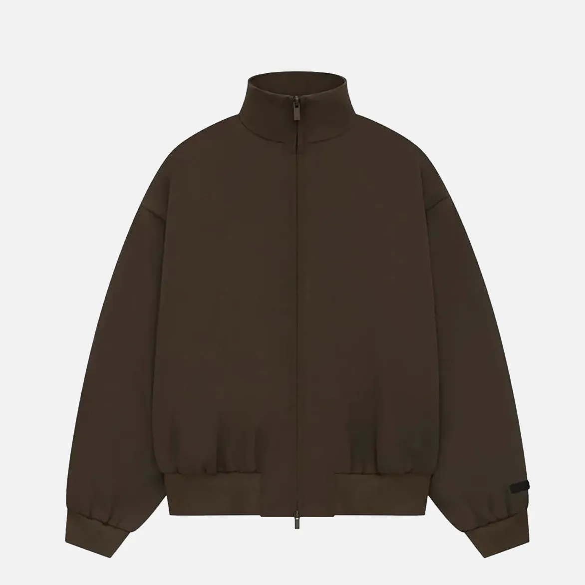 Summer Glow ESSENTIALS BONDED NYLON BOMBER JACKET - BROWN