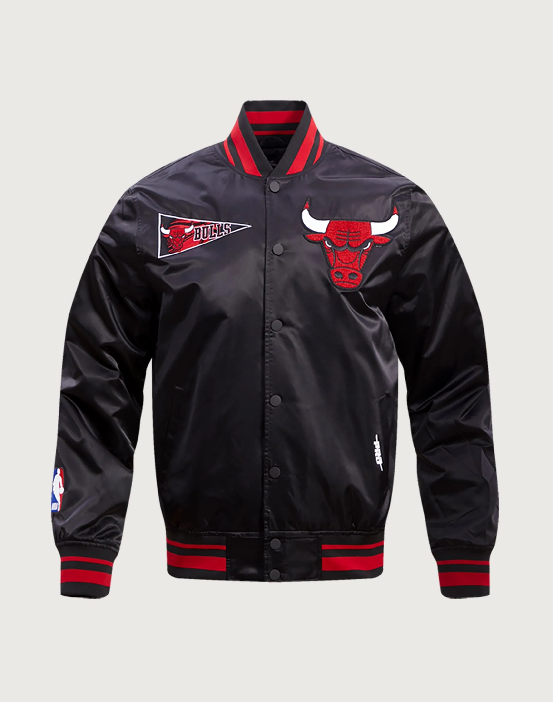 Street Glow Pro Standard NBA Chicago Bulls Retro Classic Rib Satin Jacket