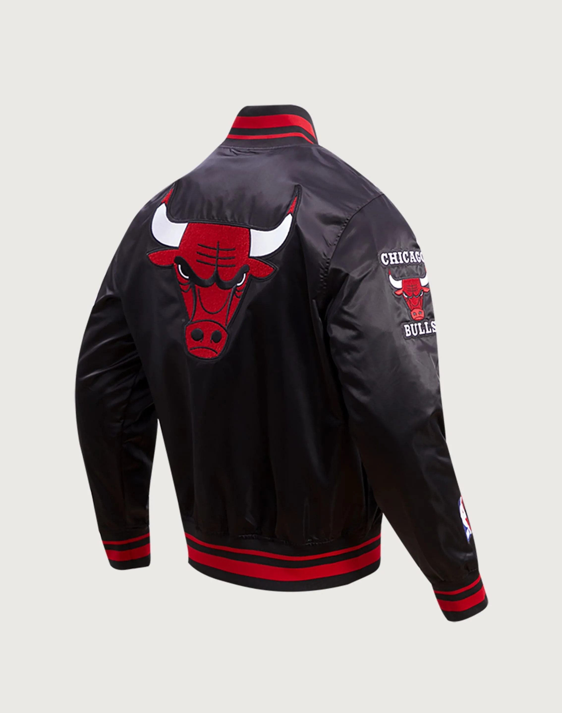 Snow Ready Firm Leather Pro Standard NBA Chicago Bulls Retro Classic Rib Satin Jacket