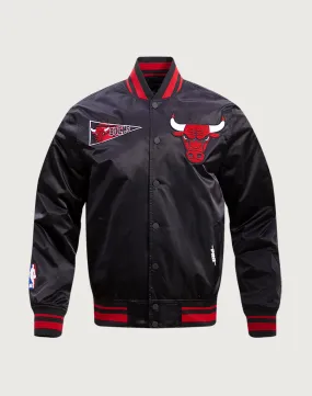 Street Glow Pro Standard NBA Chicago Bulls Retro Classic Rib Satin Jacket
