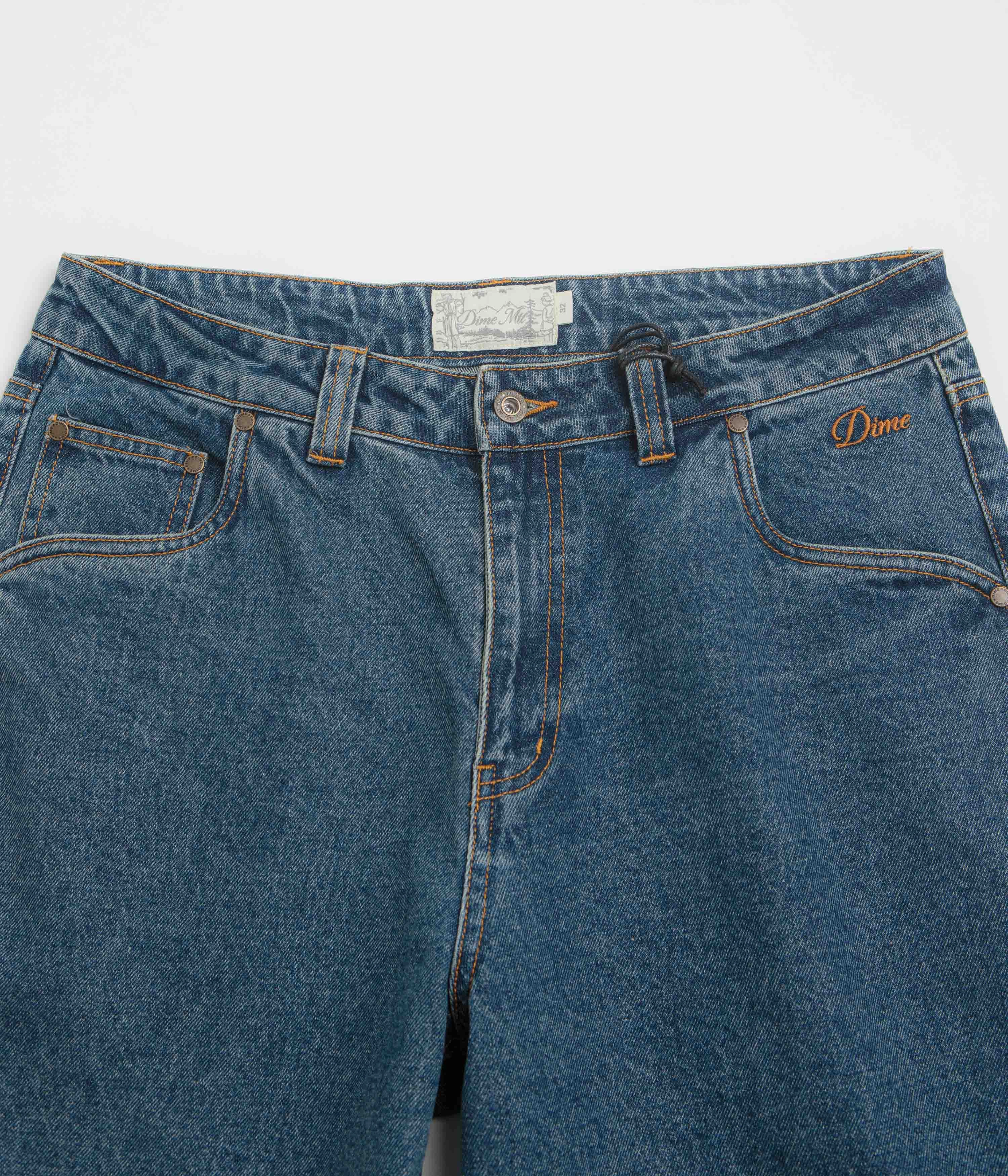 AntiStaticTreatment Ripstop Fabric Technology Dime Baggy Denim Pants - Knowtomatic Blue