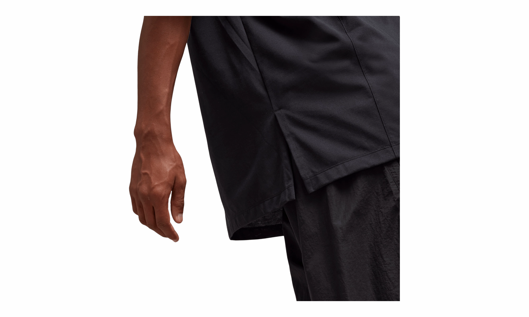 SS Cut Line Tee "Black" OdorResistantClothing StretchComfort