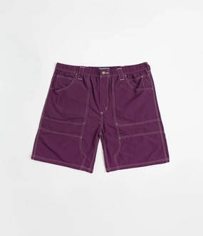Bronze 56K Double Knee Shorts - Eggplant Adjustable Drawcord Non Restrictive Fit
