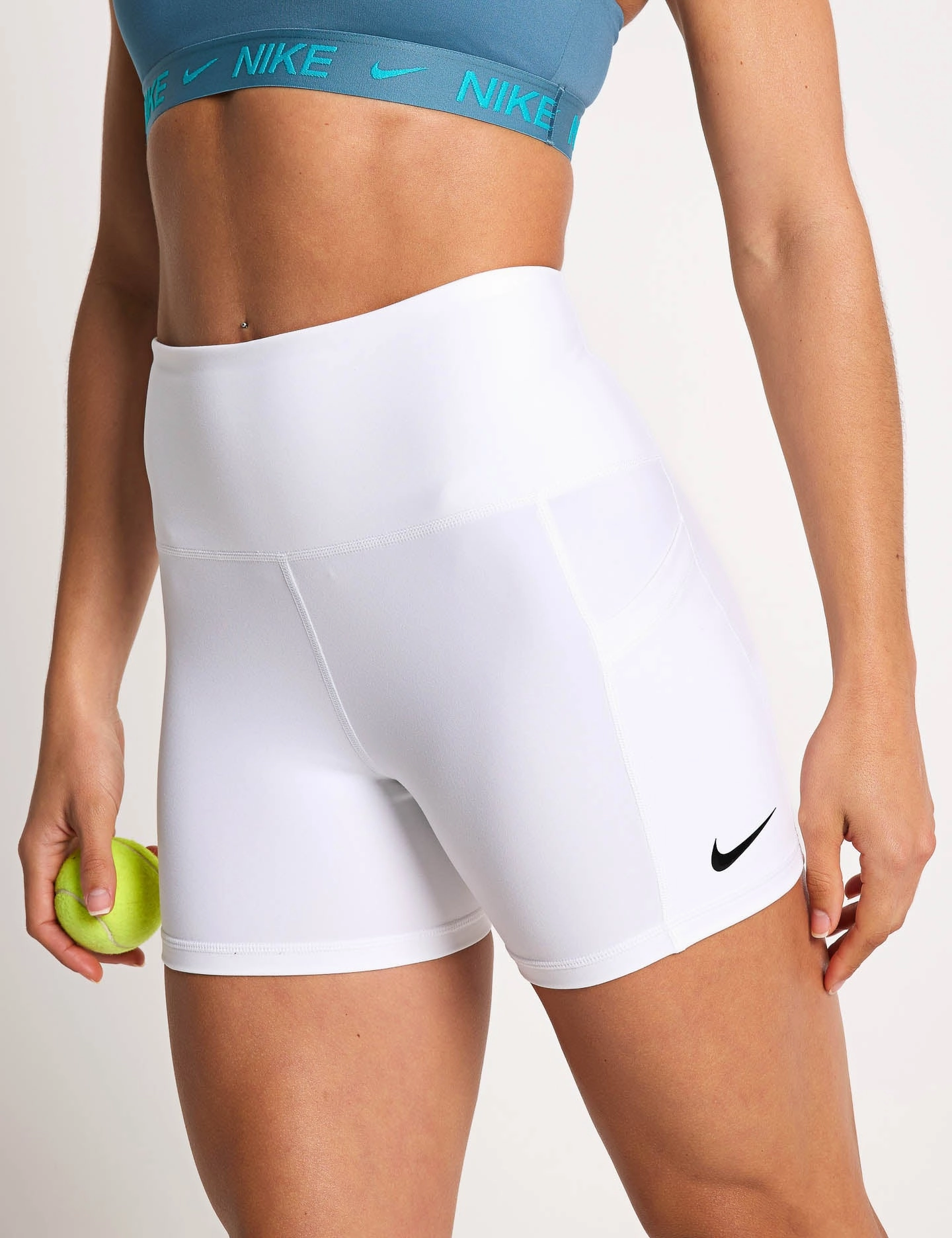 NikeCourt Dri-FIT Tennis Shorts with Pockets - White/Black Home Wear