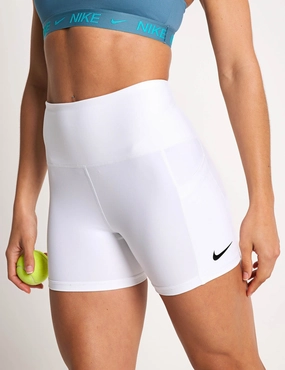 NikeCourt Dri-FIT Tennis Shorts with Pockets - White/Black Home Wear