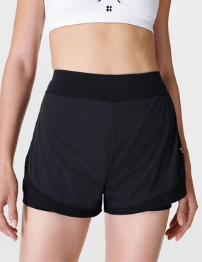 Tempo Run Shorts - Black Non Restrictive Cut Belt loops