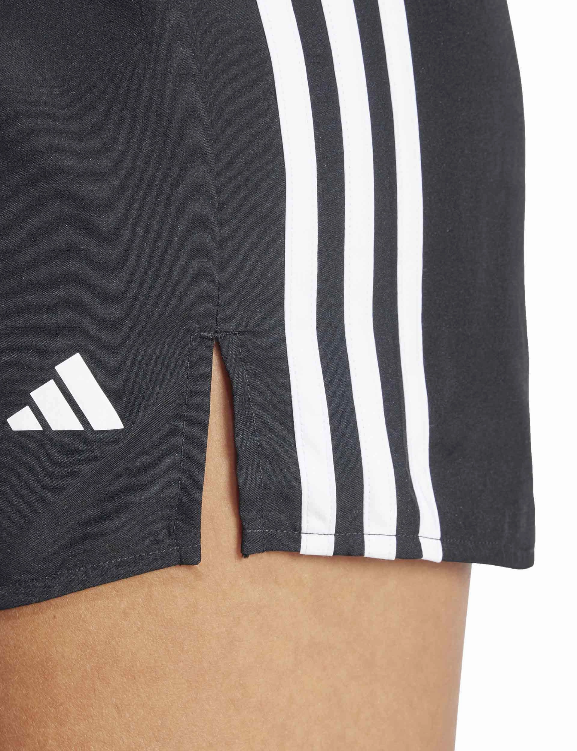 Anti Odor Treatment 3-Stripes High Waisted Shorts - Black/White